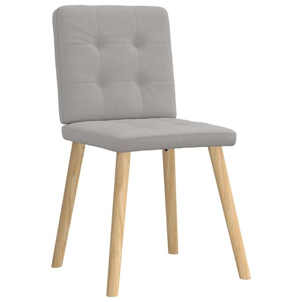 vidaXL Chaises &agrave; manger lot de 6 gris nuage tissu