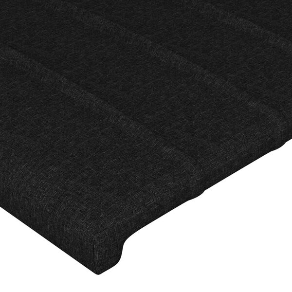 vidaXL T&ecirc;te de lit Noir 90x5x118/128 cm Tissu