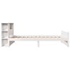 vidaXL Lit biblioth&egrave;que sans matelas blanc 90x190cm bois de pin massif