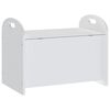 vidaXL Banc de rangement pour enfants Blanc 62x40x46,5 cm MDF