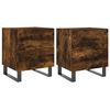 vidaXL Tables de chevet 2pcs ch&ecirc;ne fum&eacute; 40x35x47,5cm bois d&rsquo;ing&eacute;nierie
