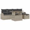 vidaXL Ensemble de canap&eacute; de jardin 6 pc Gris clair polyrotin