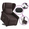 vidaXL Fauteuil inclinable de massage &eacute;lectrique Marron fonc&eacute; Tissu
