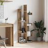 vidaXL Bibliothèque chêne artisanal 48x25,5x140 cm bois d'ingénierie