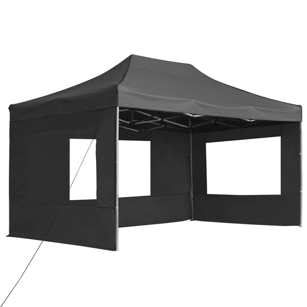 vidaXL Tente de réception pliable à parois Aluminium 4,5x3m Anthracite