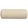 vidaXL Coussins d'accent 2 pcs Crème Ø 25 x 70 cm tissu