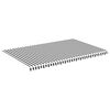 vidaXL Tissu de remplacement pour auvent anthracite et blanc 500x300 cm polyester