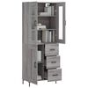 vidaXL Buffet haut Sonoma gris 69,5x34x180 cm Bois d'ing&eacute;nierie