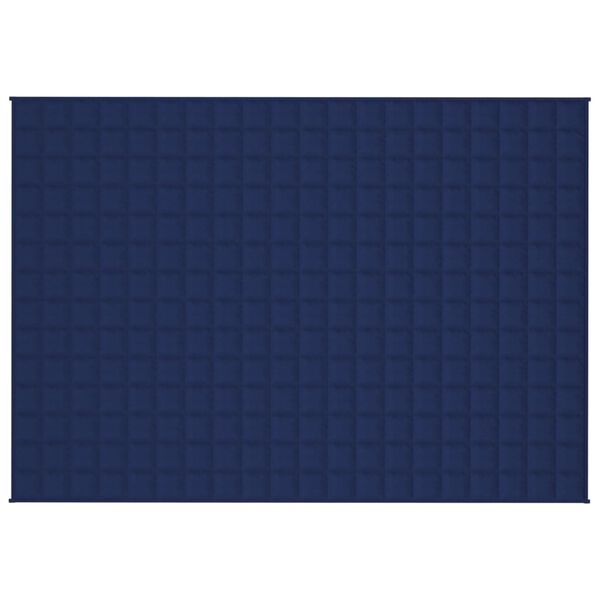 vidaXL Couverture lest&eacute;e Bleu 137x200 cm 10 kg Tissu