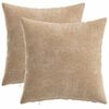 vidaXL Housse de coussin 2 pc HEERLEN Taupe 30 x 30 cm Tissu Chenille