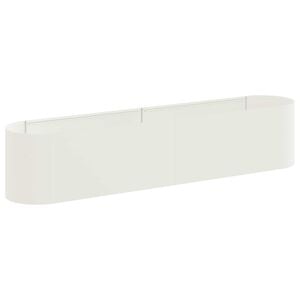 vidaXL Jardin sur&eacute;lev&eacute; Blanc 200 x 40 x 40 cm