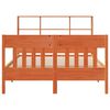vidaXL Cadre de lit sans matelas cire marron 135x190cm bois pin massif