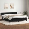 vidaXL Sommier &agrave; lattes de lit avec matelas noir 180x210 cm velours