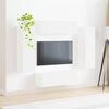 vidaXL Ensemble de meuble TV mural Montage mural 4 pcs Blanc brillant
