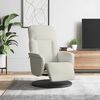 vidaXL Fauteuil inclinable avec repose-pied cr&egrave;me velours