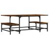 vidaXL Table basse ch&ecirc;ne fum&eacute; 100x50,5x40 cm bois d'ing&eacute;nierie
