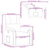 vidaXL Fauteuil inclinable taupe tissu microfibre