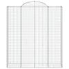 vidaXL Paniers à gabions arqués 6 pcs 200x50x220/240 cm Fer galvanisé