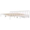 vidaXL Cadre de lit sans matelas blanc 200x200 cm bois massif de pin