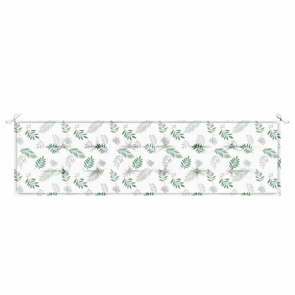 vidaXL Coussin de banc Mod&egrave;le feuille 150 x 50 x 3 cm Tissu Oxford