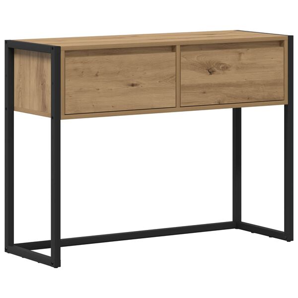 vidaXL Table d'appoint avec tiroir Ch&ecirc;ne artisan 100 x 36 x 75 cm