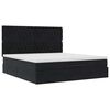 VidaXL Cadre de lit ottoman avec matelas noir 180x200cm velours