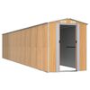 vidaXL Abri de jardin Marron clair 192x938x223 cm Acier galvanis&eacute;