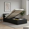 vidaXL Cadre de lit à rangement hydraulique Noir Similicuir 90x200 cm