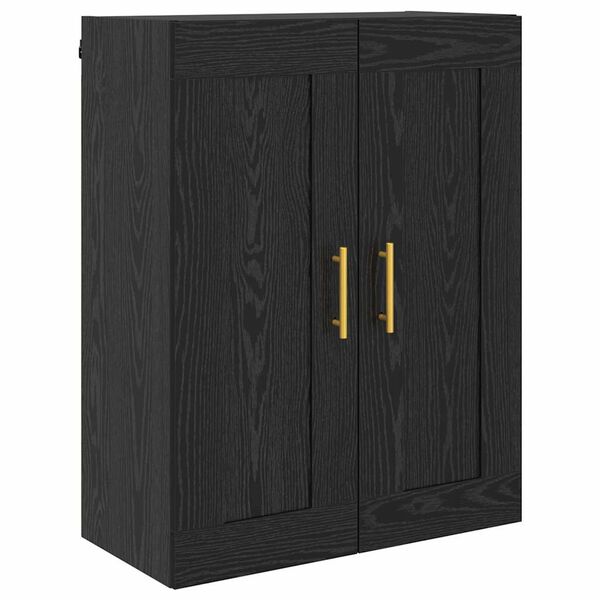 vidaXL Meuble mural Ch&ecirc;ne noir 69,5 x 34 x 90 cm Bois d'ing&eacute;nierie