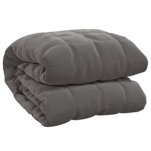 vidaXL Couverture lest&eacute;e Gris 120x180 cm 5 kg Tissu