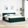 vidaXL Cadre de lit ottoman avec matelas vert fonc&eacute; 200x200 cm velours