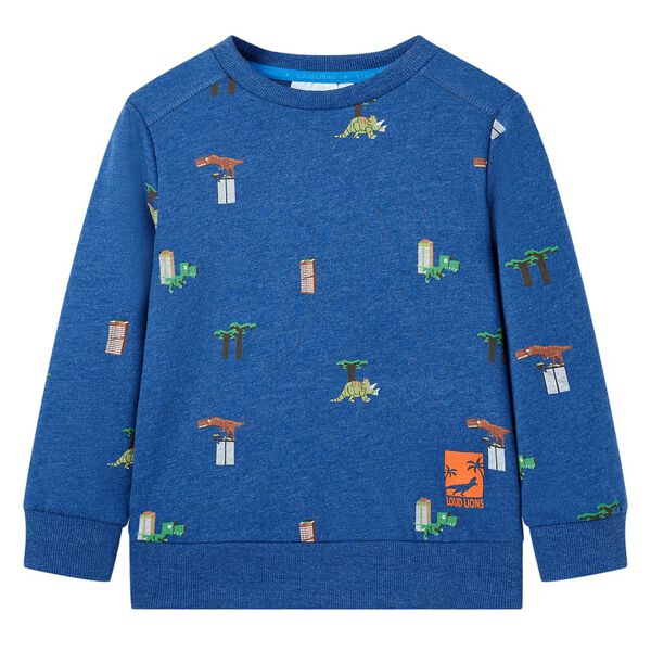 Sweatshirt pour enfants m&eacute;lange bleu fonc&eacute; 116