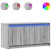 vidaXL Meuble TV avec LED sonoma gris 100x34x50 cm bois d'ing&eacute;nierie