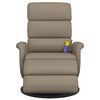 vidaXL Fauteuil inclinable de massage repose-pieds cappuccino