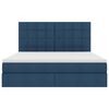 vidaXL Lit avec rangement et matelas Bleu 160 x 200 cm Polyester