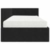 vidaXL Cadre de lit d'angle avec matelas 2 pcs Noir Velours