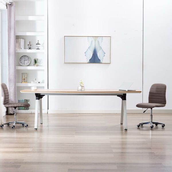 vidaXL Chaises à manger lot de 2 taupe tissu