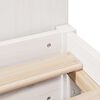 vidaXL Lit biblioth&egrave;que sans matelas blanc 135x190 cm bois pin massif