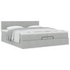 VidaXL Cadre de lit ottoman avec matelas gris clair 200x200 cm velours