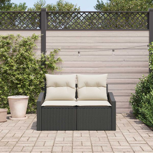 vidaXL Canapé de jardin avec coussin 123 x 62 x 69 cm polyrotin