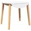 vidaXL Table &agrave; manger naturel bois massif et caoutchouc