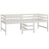 vidaXL Lit mi-haut Blanc Bois massif de pin 90x200 cm