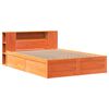 vidaXL Cadre de lit sans matelas cire marron 150x200cm bois pin massif