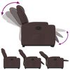 vidaXL Fauteuil inclinable marron fonc&eacute; tissu