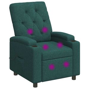vidaXL Fauteuil de massage inclinable Vert fonc&eacute; 75 x 95 x 101 cm