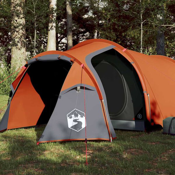 vidaXL Tente de camping tunnel 2 personnes orange imperm&eacute;able