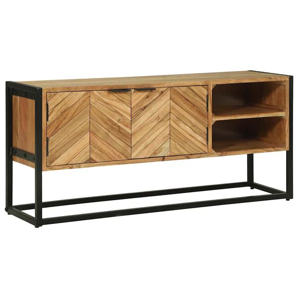 vidaXL Meuble TV Marron 110 x 30 x 50 cm Bois d'acacia massif