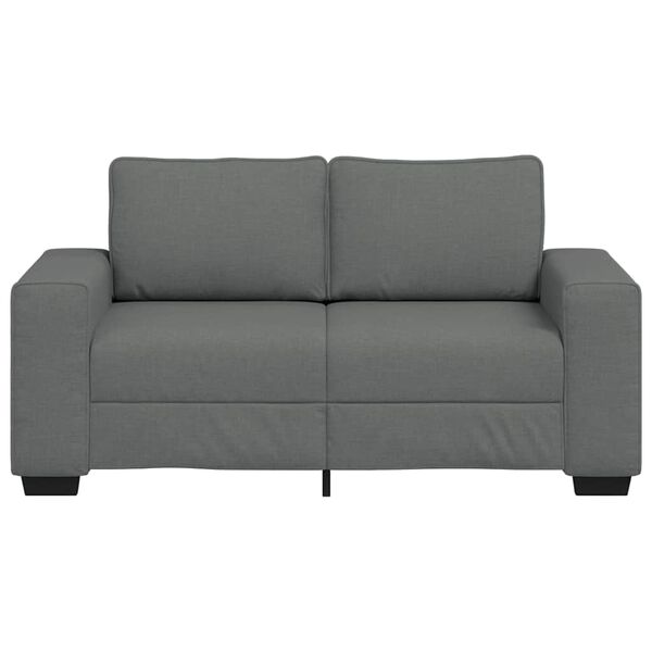 vidaXL Canap&eacute; &agrave; 2 places gris fonc&eacute; 120 cm tissu