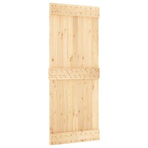 vidaXL Porte coulissante NARVIK Naturel et noir 85 x 210 cm (152,5 cm)
