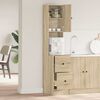 vidaXL Armoire de cuisine Beige 35 x 50 x 180 cm Bois d'ingénierie